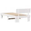 vidaXL Bed Frame with Headboard White 75 x 190 cm Solid Pine Wood
