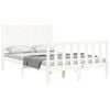 vidaXL Bed Frame without Mattress White Small Double Solid Wood Pine