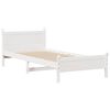 vidaXL Bed Frame without Mattress White 75x190 cm Small Single Solid Wood Pine