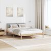 vidaXL Bed frame Brown and light grey 140 x 200 cm Solid pine wood