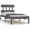 vidaXL Bed Frame without Mattress Grey 90x200 cm Solid Wood