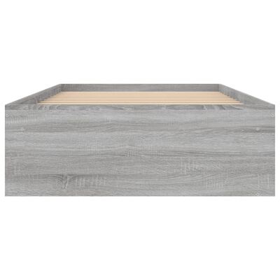 vidaXL Bed Frame Grey Sonoma 100x200 cm