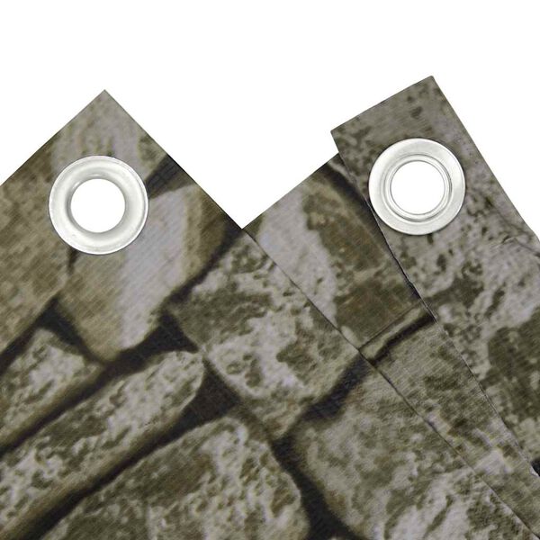 vidaXL Balcony Privacy Screen Stone Look 1000x75 cm PVC