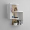 FMD Wall-mounted Reversed Shelf White Artisan Oak