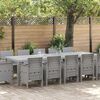 vidaXL Garden Dining Set 13 pcs Light Grey Poly rattan