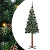 vidaXL Slim Christmas Tree with 150 LEDs Green and White 150 cm