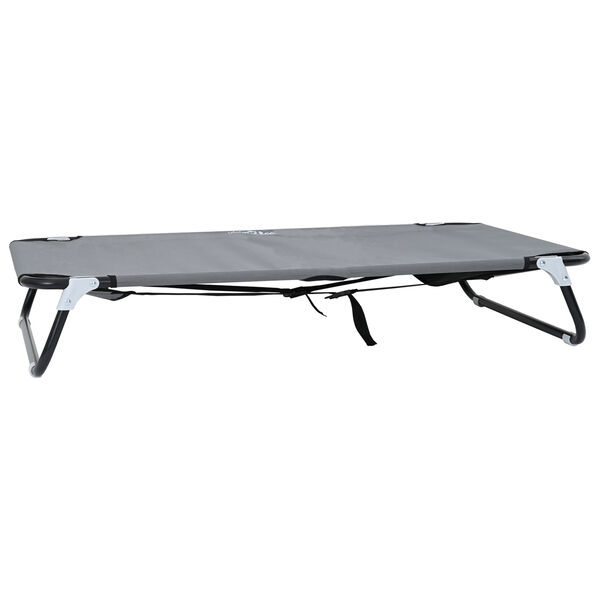 vidaXL Dog Bed Light Grey 105 x 65 x 18 cm Oxford Fabric and Steel