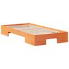 vidaXL Floor Bed Frame with Storage Brown 90 x 200 cm Solid pine wood