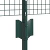 vidaXL Fence with Post Green 0.8 x 100 m Steel and PVC