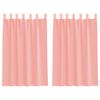 vidaXL Voile Curtains with Loops 2 pcs Pink 140x175 cm