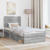 vidaXL Bed Frame Grey Sonoma 90 x 200 cm Solid Pine Wood
