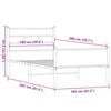 vidaXL Bed Frame without Mattress Smoked Oak 100x200 cm Engineered Wood