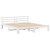 vidaXL Bed Frame with Headboard White 180 x 200 cm Solid Pine Wood