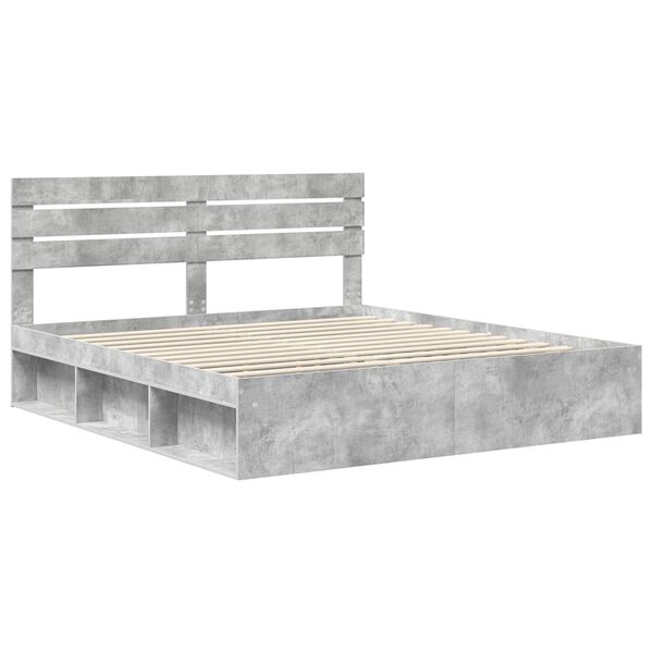 vidaXL Bed Frame with Headboard Concerte 200 x 200 cm Solid Pine Wood