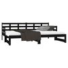 vidaXL Pull-out Day Bed without Mattress Black 2x(90x190) cm