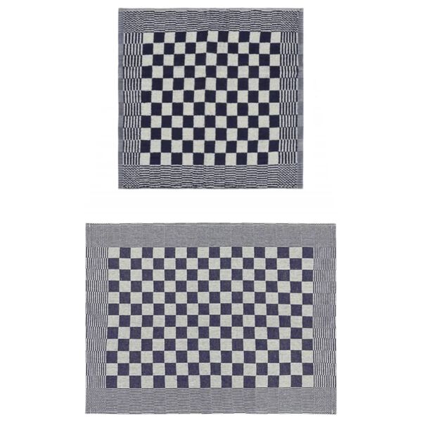 vidaXL 20 Piece Towel Set Blue and White Cotton