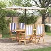 vidaXL Garden Dining Set 5 pcs Blue and white Solid acacia wood