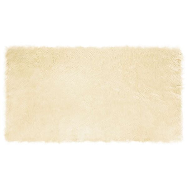 vidaXL Faux Sheepskin Rug Tafalla Cream 80 x 150 cm Polyester