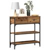vidaXL Console Table Old Wood 72.5 x 25 x 75 cm Engineered Wood