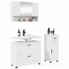 vidaXL Bathroom Furniture Set with Drawer 3 pcs White Engineered wood