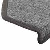 vidaXL Stair Mats 10 pcs 65x24x4 cm Dark Grey Half Round Large