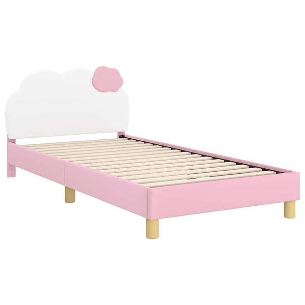 vidaXL Children's Bed Frame with Headboard Pink 80 x 200 cm PU