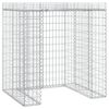 vidaXL Gabion Wall for Garbage Bin 110x91x120 cm Galvanised Iron