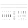 vidaXL Sliding Door Hardware Kit 183 cm Steel White