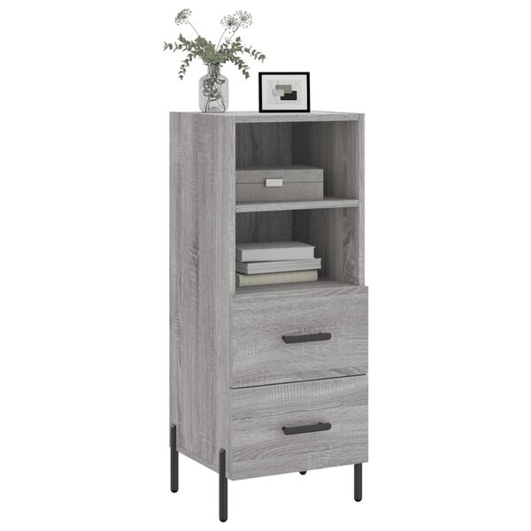 vidaXL Sideboard Grey Sonoma 34.5x34x90 cm Engineered Wood