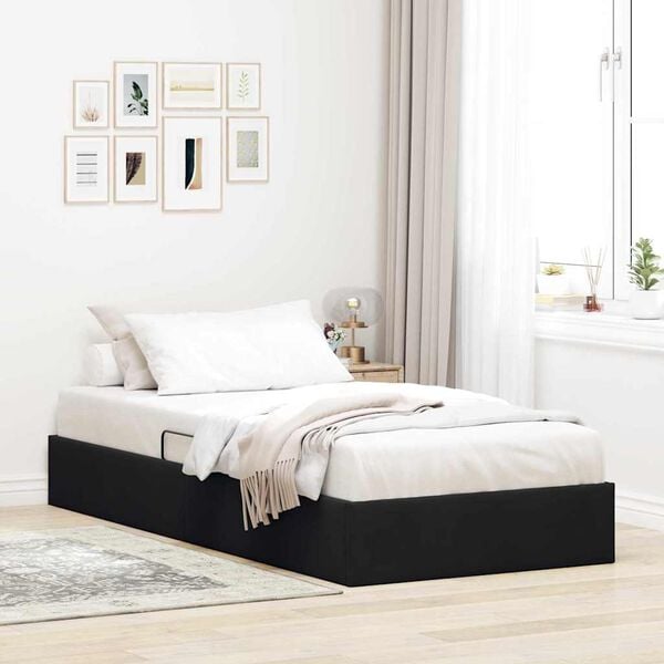 vidaXL Storage Bed with Mattress with Storage Black 90 x 190 cm Velvet