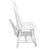 vidaXL Dining Chairs 6 pcs White Solid Rubber Wood