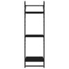 vidaXL 3-Tier Wall Shelves with Bars 2 pcs Black 30x25x100 cm