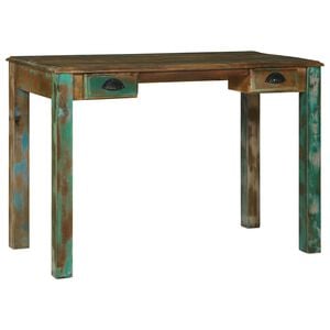 vidaXL Writing Desk Brown 112 x 55 x 76 cm Solid Reclaim Wood