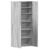 vidaXL Shoe Cabinet with Shelf Grey 80 x 35.5 x 180 cm Engineered wood
