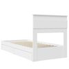 vidaXL Storage Bed with Headboard White 90 x 190 cm Engineered Wood