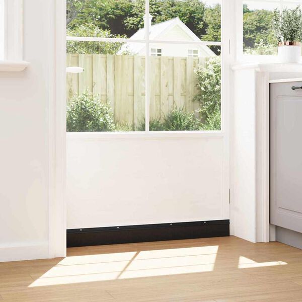 vidaXL Screw-on Door Brush Seals 6 pcs Black 100 cm Aluminium Alloy