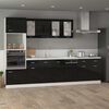 vidaXL Dishwasher Panel Lyon High Gloss Black 45x3x67 cm Engineered Wood