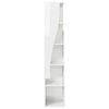 vidaXL Corner Cabinet High Gloss White 27.5x27x140cm Engineered Wood
