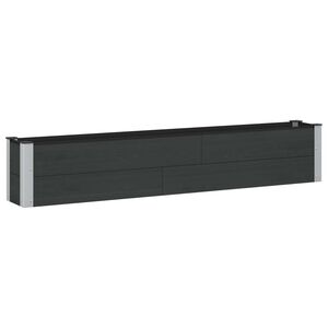 vidaXL Garden Raised Bed Black 200 x 30 x 36 cm WPC and Aluminium