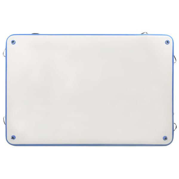 vidaXL Inflatable Floating Deck Blue and White 200x150x15 cm