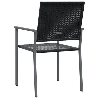 vidaXL Garden Chairs 6 pcs Black 54x62.5x89 cm Poly Rattan