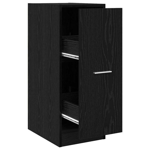 vidaXL Apothecary Cabinet Black oak 30 x 41 x 77.5 cm Engineered wood
