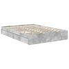vidaXL Storage Bed Concrete Grey 135 x 190 cm Engineered Wood