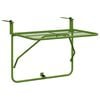 vidaXL Balcony Table Green 60x40 cm Steel