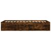 vidaXL Bed Frame without Mattress Smoked Oak 100x200 cm
