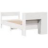 vidaXL Bookcase Bed without Mattress White 75x190 cm Small Single Solid Wood Pine