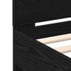 vidaXL Bed Frame with LED Black Oak 140 x 190 cm Engineered Wood