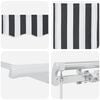 vidaXL Manual Retractable Awning Anthracite&White 500x300 cm