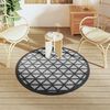 vidaXL Outdoor Carpet ARAKIL Black &Oslash;120 cm PP