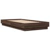 vidaXL Bed Frame without Mattress Brown Oak 90x190 cm Single Engineered Wood